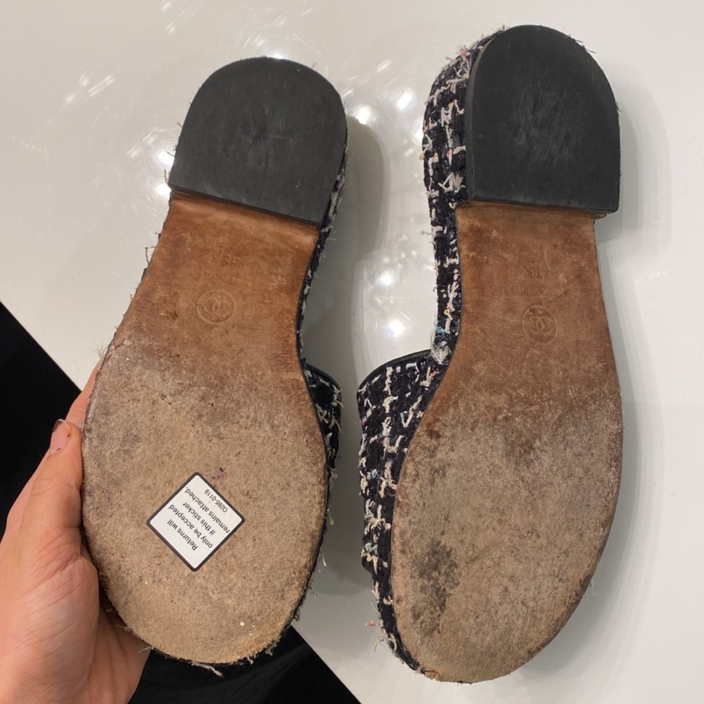 Chanel tweed sandals - Picture 3 of 7